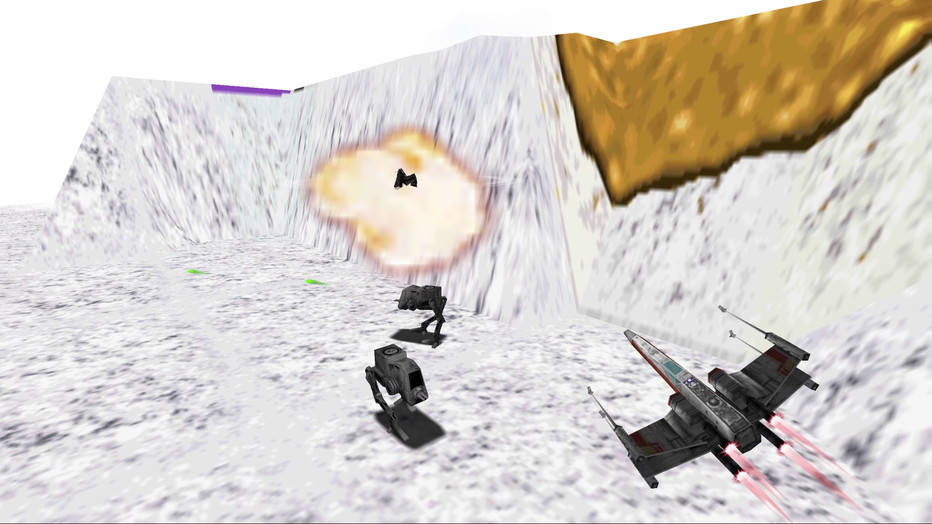 Screenshot of Star Wars: Rogue Squadron · N64 Recomp